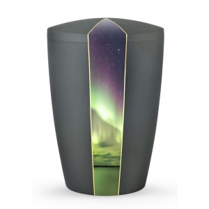 Heaven's Edition Biodegradable Cremation Ashes Funeral Urn – Light Display / Anthracite Surface
